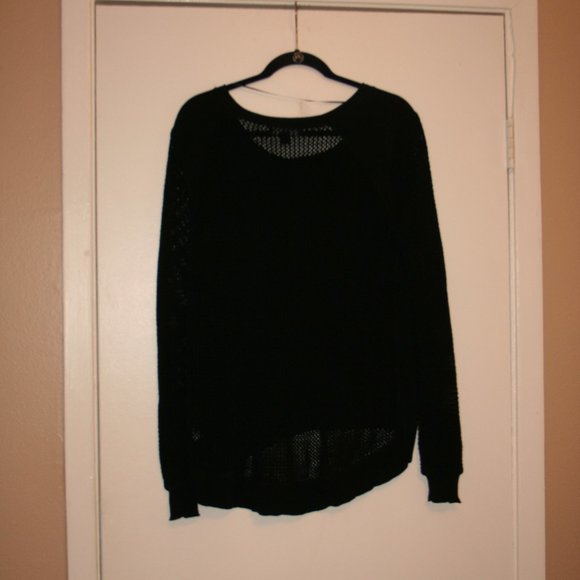 COPY - Rock & Republic Black Cable Knit Sweater Size Small - Picture 2 of 2